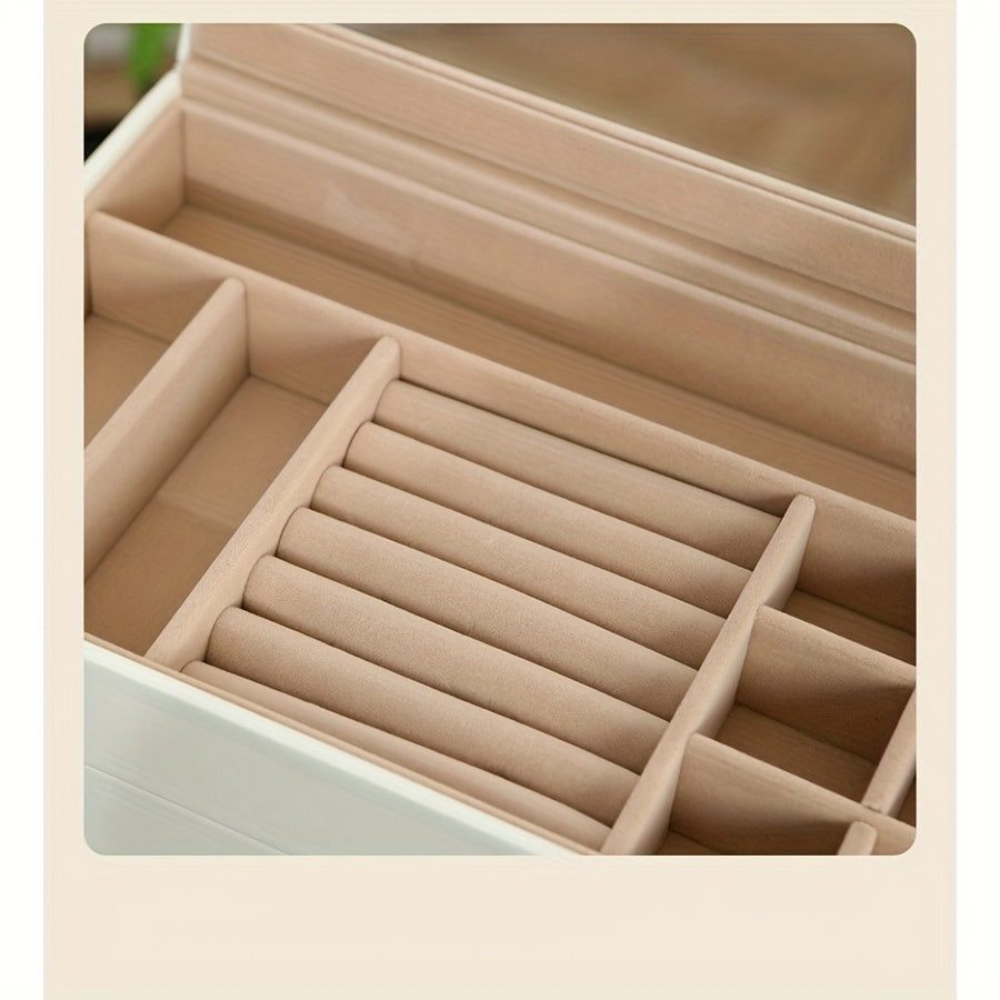 New White 7-Layer/4-Layer Jewelry Box - Essential Gift for Mother's Day, Valentine's Day, Wife's Birthday & Christmas: Desktop Jewelry Organizer, Jewelry Boxes