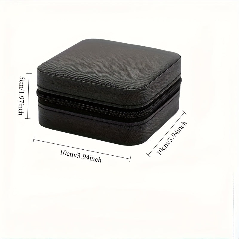 12pcs Black and White Combination Jewelry Box, Faux Leather Accessory Organizer, Portable Earring Storage Case, Perfect for Travel and Daily Use, Ideal as a Bridesmaid Proposal Gift Set, Suitable for Valentine's Day and New Year Gifts