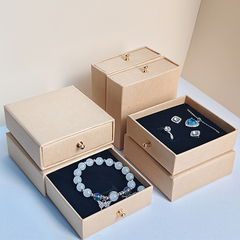 16pcs Fashion Minimalist Drawer Jewelry Boxes, Paper Material with Velvet Interior, Suitable for Storing Necklaces, Bracelets, Rings, Pendants, Earrings, Studs Also Great for Jewelry Display, Souvenir or Gift Packaging, A Surprise Gift for Girlfriend
