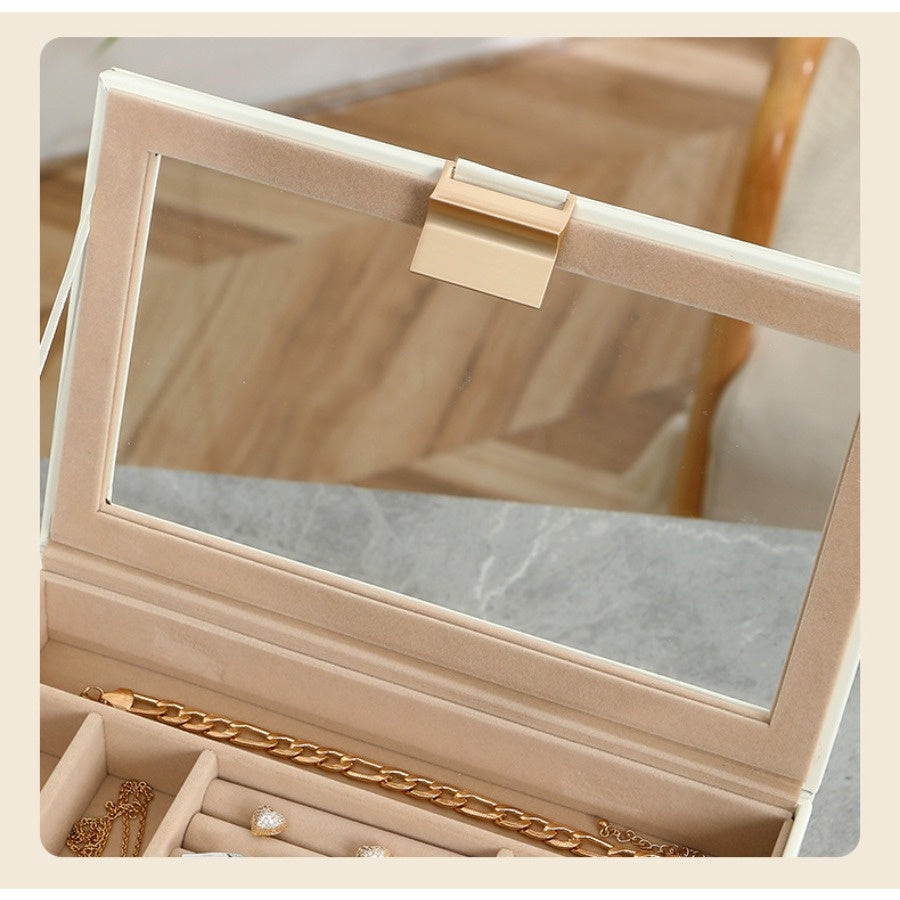 New White 7-Layer/4-Layer Jewelry Box - Essential Gift for Mother's Day, Valentine's Day, Wife's Birthday & Christmas: Desktop Jewelry Organizer, Jewelry Boxes