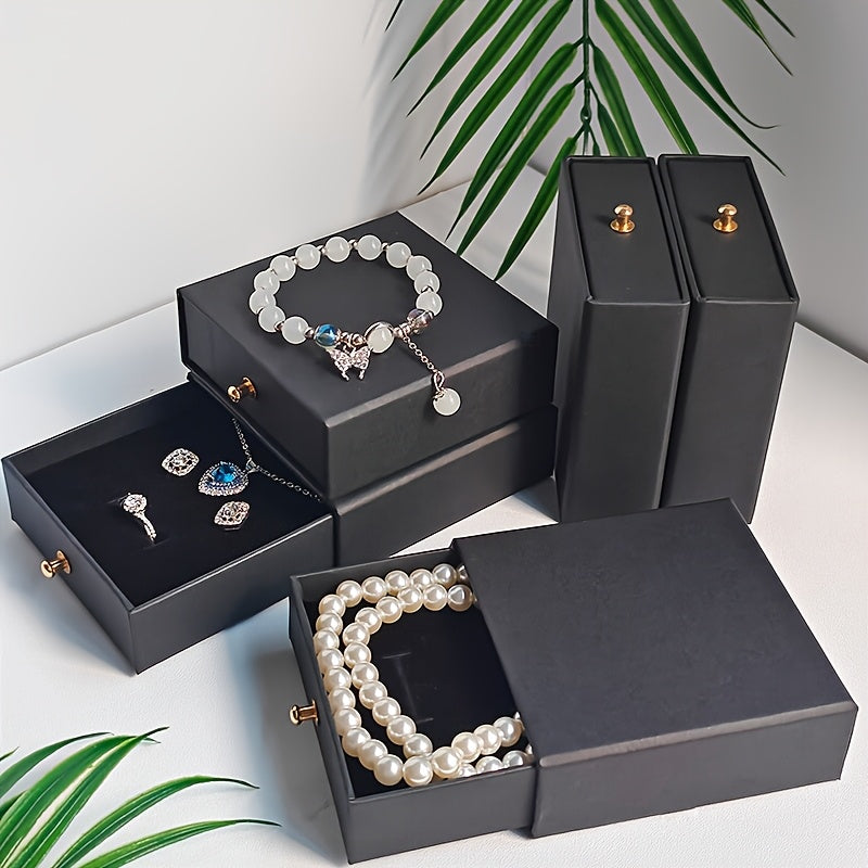 16pcs Fashion Minimalist Drawer Jewelry Boxes, Paper Material with Velvet Interior, Suitable for Storing Necklaces, Bracelets, Rings, Pendants, Earrings, Studs Also Great for Jewelry Display, Souvenir or Gift Packaging, A Surprise Gift for Girlfriend