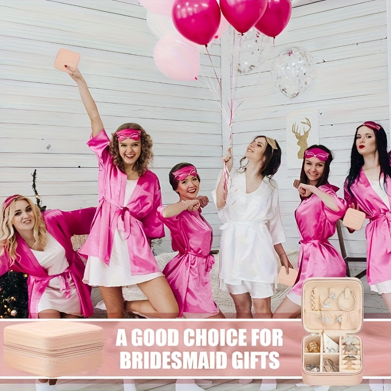 12pcs Black and White Combination Jewelry Box, Faux Leather Accessory Organizer, Portable Earring Storage Case, Perfect for Travel and Daily Use, Ideal as a Bridesmaid Proposal Gift Set, Suitable for Valentine's Day and New Year Gifts