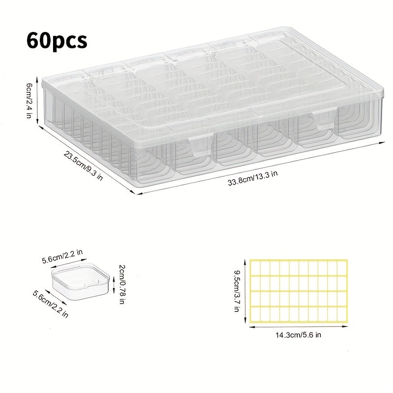 30/60pcs Of Small Jewelry Storage Boxes And Plastic Storage Boxes, Mini Transparent Jewelry Storage Boxes with Opening And Closing Lids And Rectangles, for Making DIY Jewelry Craft Nails for Bracelets