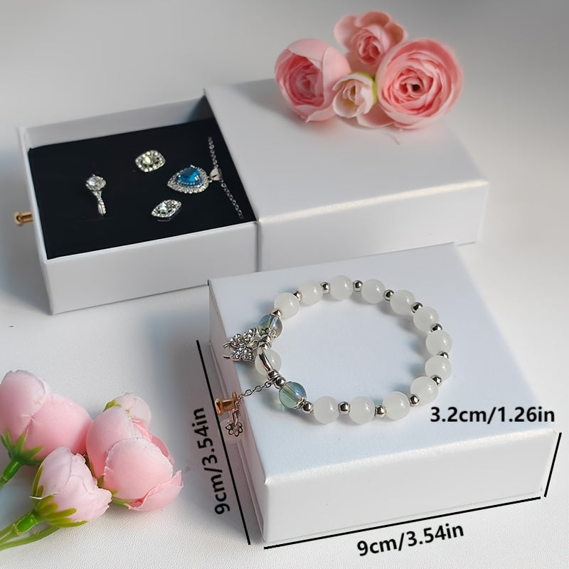 16pcs Fashion Minimalist Drawer Jewelry Boxes, Paper Material with Velvet Interior, Suitable for Storing Necklaces, Bracelets, Rings, Pendants, Earrings, Studs Also Great for Jewelry Display, Souvenir or Gift Packaging, A Surprise Gift for Girlfriend