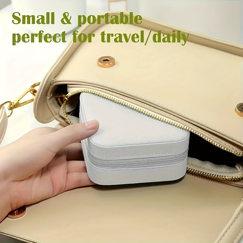 12pcs Black and White Combination Jewelry Box, Faux Leather Accessory Organizer, Portable Earring Storage Case, Perfect for Travel and Daily Use, Ideal as a Bridesmaid Proposal Gift Set, Suitable for Valentine's Day and New Year Gifts