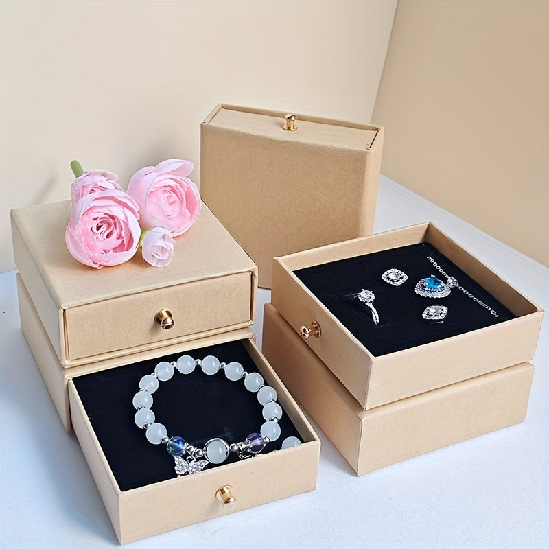 16pcs Fashion Minimalist Drawer Jewelry Boxes, Paper Material with Velvet Interior, Suitable for Storing Necklaces, Bracelets, Rings, Pendants, Earrings, Studs Also Great for Jewelry Display, Souvenir or Gift Packaging, A Surprise Gift for Girlfriend