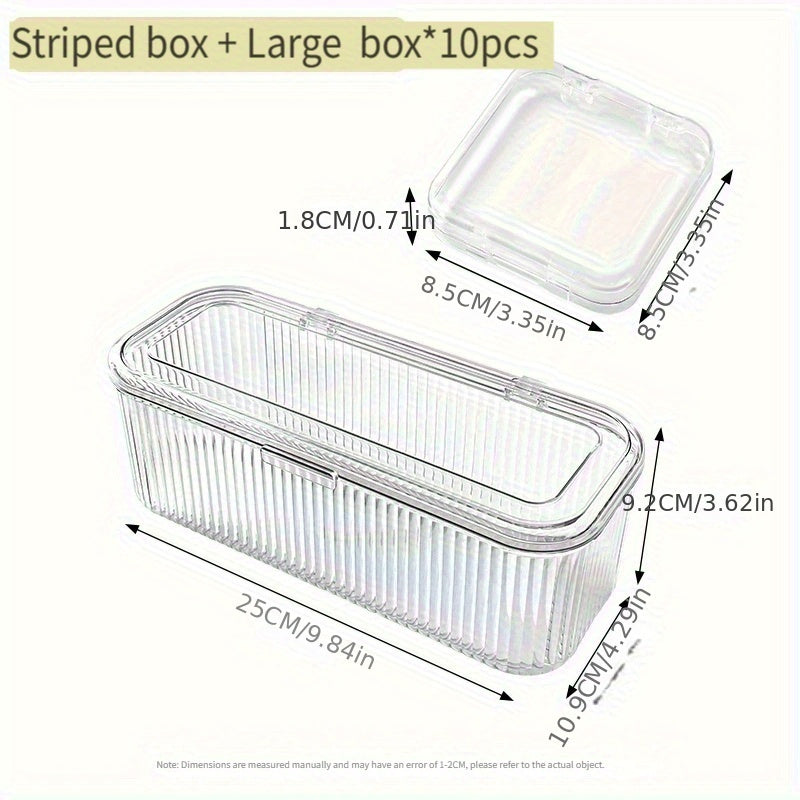 [Portable Jewelry Organizer] Portable Bead Storage Box Set | Jewelry Organizer with Dust-Proof Lid, Ideal for Bracelets, Necklaces & Bangles