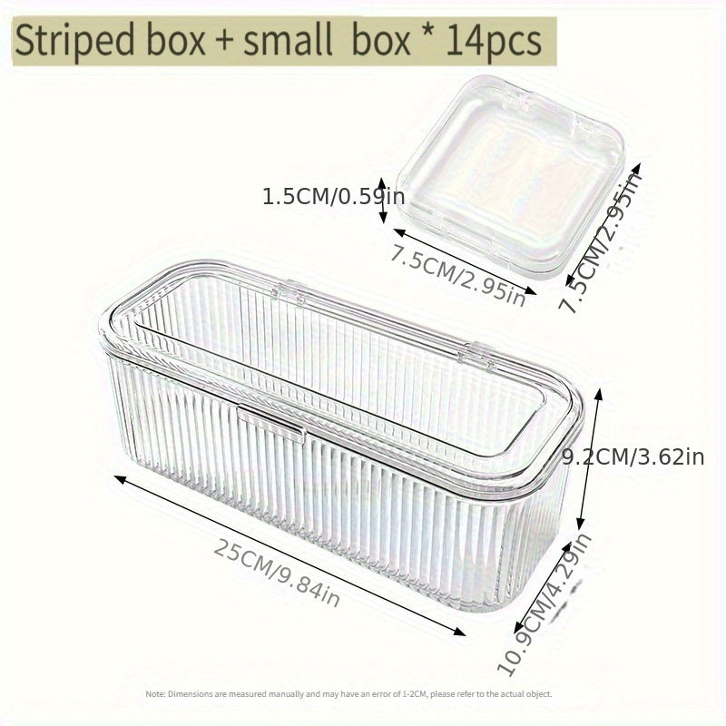 [Portable Jewelry Organizer] Portable Bead Storage Box Set | Jewelry Organizer with Dust-Proof Lid, Ideal for Bracelets, Necklaces & Bangles