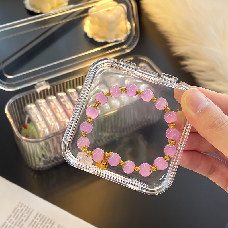 [Portable Jewelry Organizer] Portable Bead Storage Box Set | Jewelry Organizer with Dust-Proof Lid, Ideal for Bracelets, Necklaces & Bangles